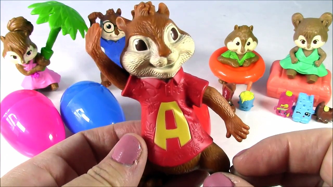 Alvin and the Chipmunks Shopkins Surprise Eggs! Nick Jrs Alvin Simon Theodore! Fun Opening!