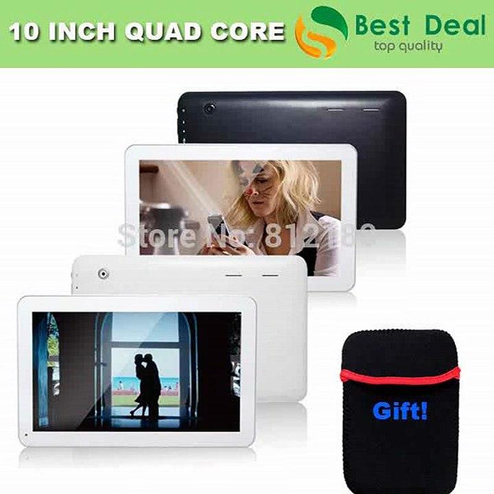 2015 New Arrival 10 inch GPS MTK8127 Quad Core Tablet PC 1GB RAM 8GB ROM Dual Camera HDMI FM WiFi + Gift (Sleeve Bag)-in Tablet PCs from Computer