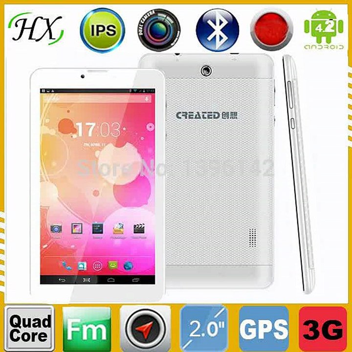 Hot 7 inch phablet 3g Phablet GSM/WCDMA MTK8382 Quad Core Android 4.2.2 tablets1GB+8GB+Dual Camera+SIM+GPS+Phone Call tablet pc-in Tablet PCs from Computer
