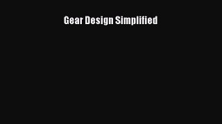 Gear Design Simplified  PDF Download