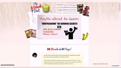 The 3 Week Diet System Review- Lose At Least 10 Pounds