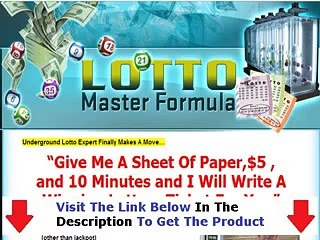Lotto Master Formula Get  Bonus + Discount