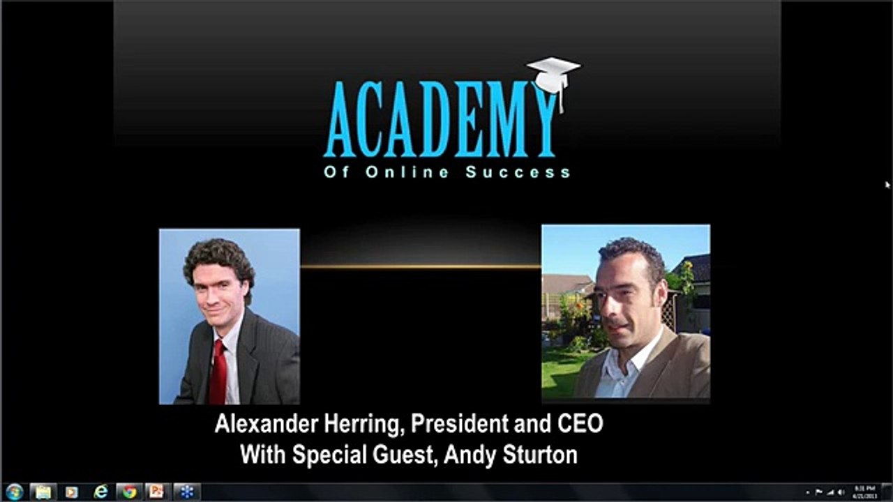 Academy of Online Success Sunday Night Live Guest Stephen Sadler