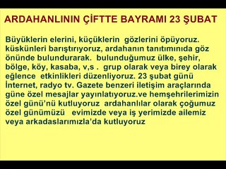 23 Şubat ardahanlılar günü