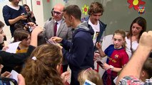 FC Barcelona players put smiles on faces in local hospitals