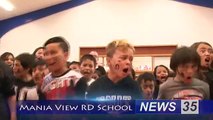 Mania View Primary School Black out Haka for the All Blacks