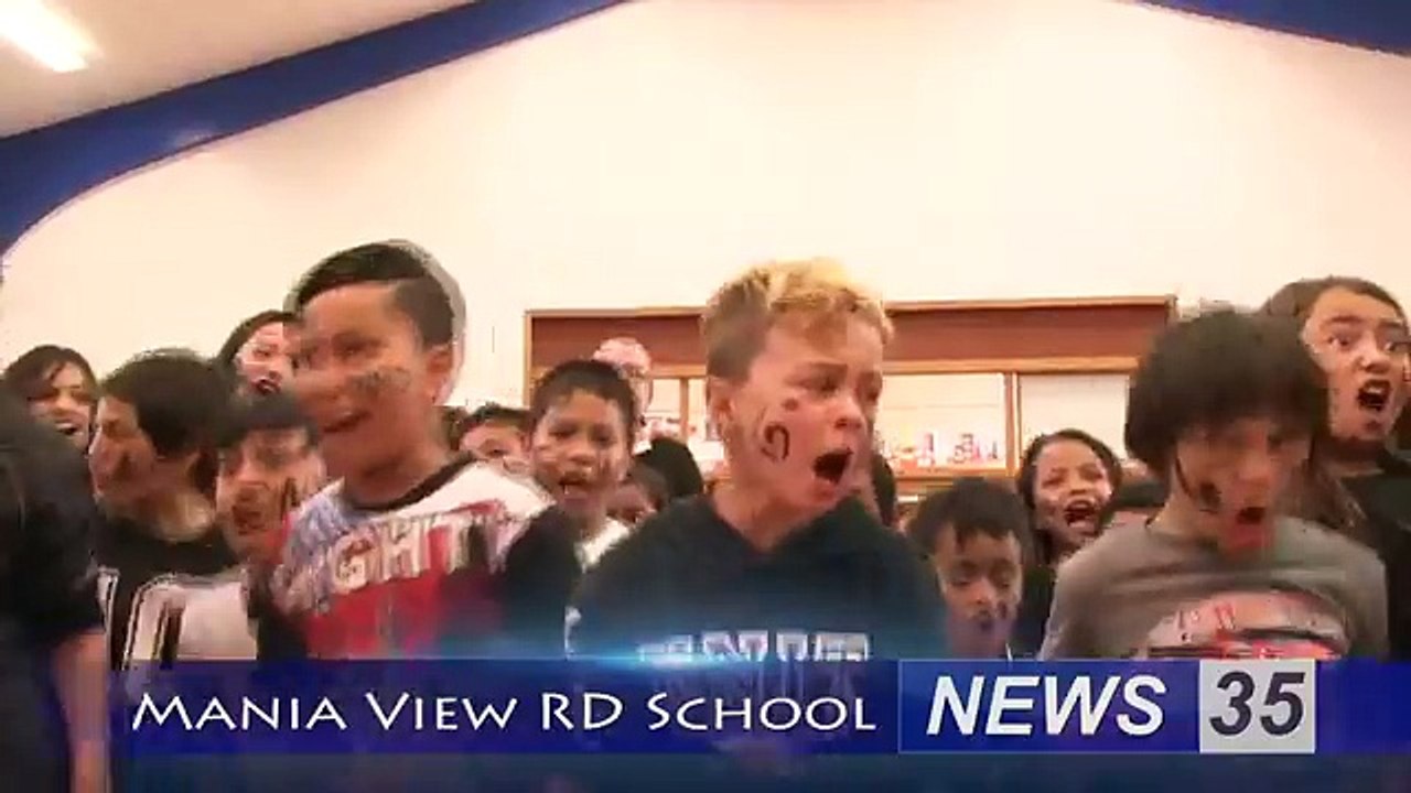 Mania View Primary School Black out Haka for the All Blacks