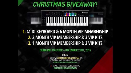 Beat Generals Christmas Giveaway