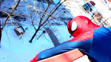 Spiderman vs Bane in Real Life! Spiderman is Trapped in a Jail - Fun Superhero Battle Movie!