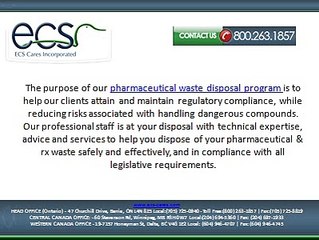 Pharmaceutical Waste Disposal - Ecs-cares.com
