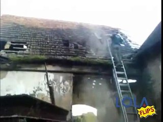 Man Brings Down Entire Roof With Chainsaw