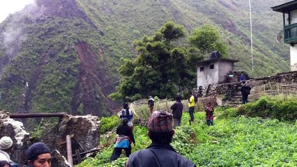 7.8 Mw Nepal Earthquake at Liping Khola Sindhupalchok