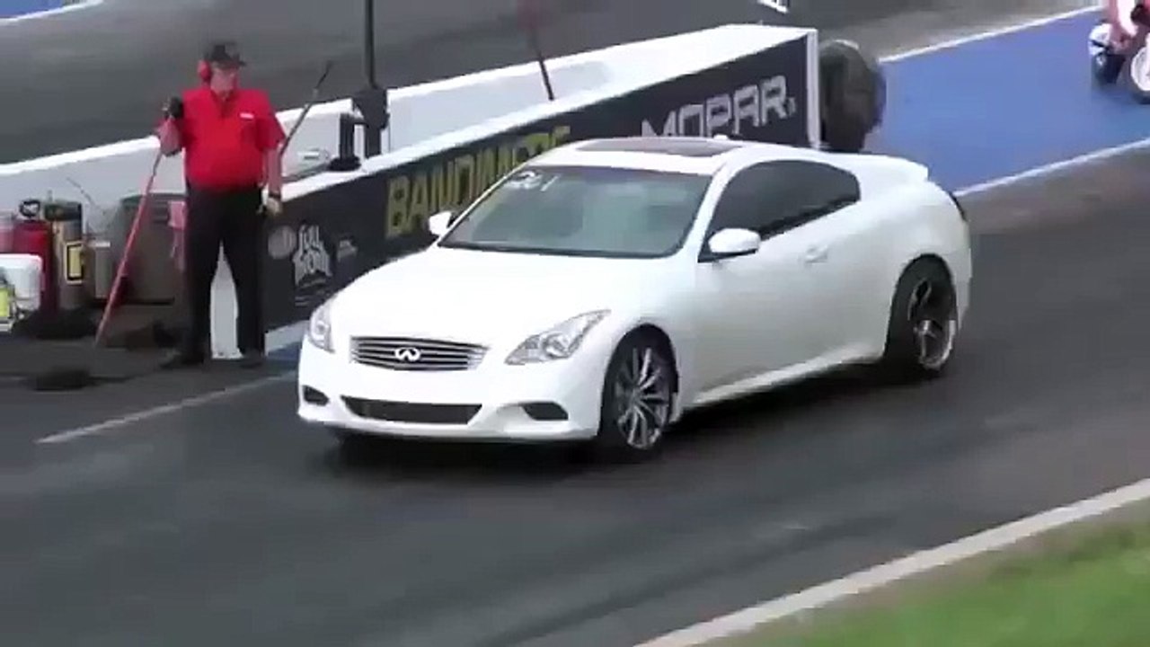 2014 DRAG RACE Infiniti G37 Coupe vs Suzuki HAYABUSA