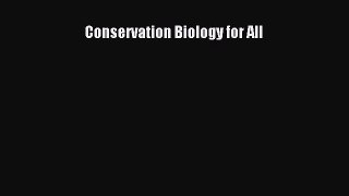 Conservation Biology for All  Free Books