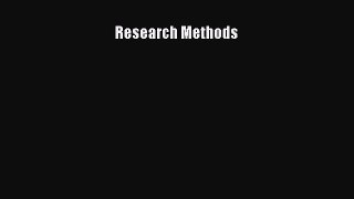 Research Methods  PDF Download