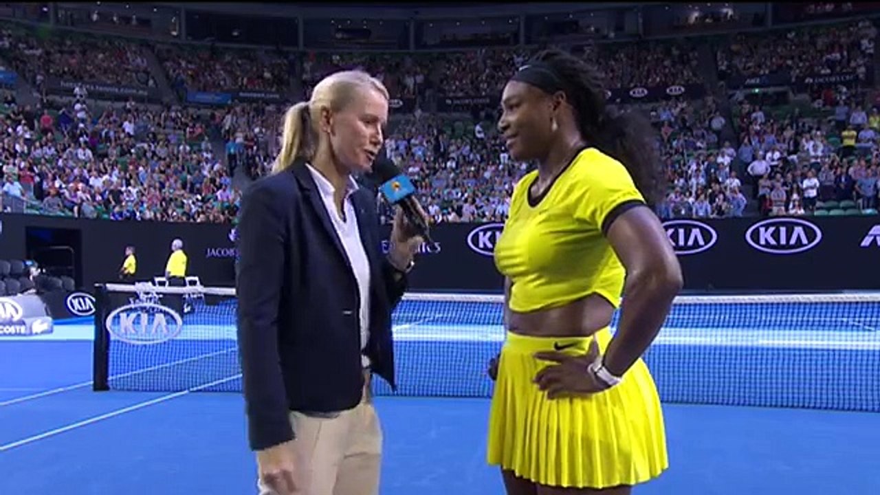 Serena Williams on-court interview (SF) | Australian Open 2016 (720p Full HD)