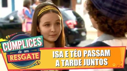 Isa e Téo passam a tarde juntos