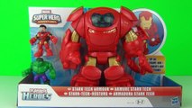 IRON MAN VS HULK SMASH AVENGERS PARODY Robot Suit Battle Marvel IMAGINEXT Toys Kids Video