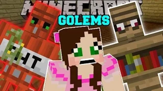 PopularMMOs Pat and Jen Minecraft: TOO MANY GOLEMS! Mod Showcase GamingWithJen