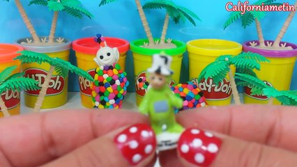 Rainbow Play Doh Dippin Dots Surprise Eggs Teletubbies Toys