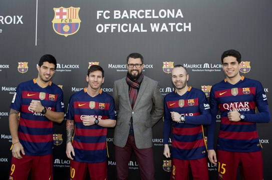 Els jugadors del FC Barcelona reben l’edició especial de rellotges Maurice Lacroix