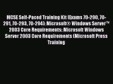 [PDF Download] MCSE Self-Paced Training Kit (Exams 70-290 70-291 70-293 70-294): Microsoft®