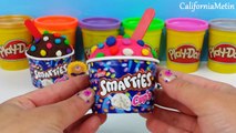 Play Doh Surprise Ice Cream Dippin Dots Smarties Cups SpongeBob Mickey Mouse Peppa Pig