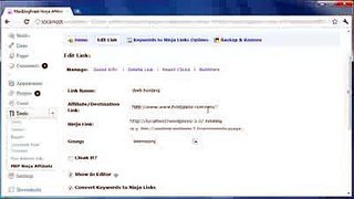 MaxBlogPress Ninja Affiliate Wordpress Affiliate Link Management Plugin 123