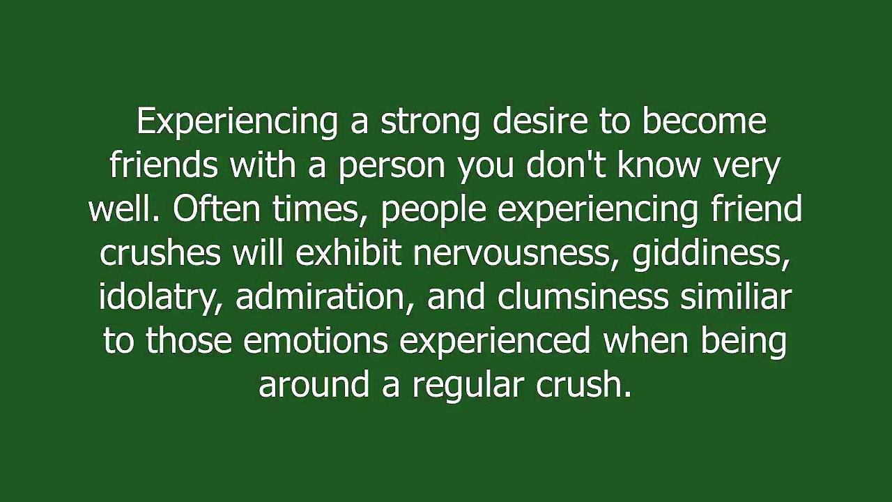 friend crush meaning and pronunciation