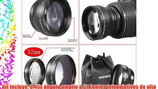 Neewer??52MM?Kit?de?Filtros?y?Lentes?para?NIKON?DSLR?(D7100?D7000?D5200 D5100?D5000?D3300?D3200?D3100?D3000?D90?D80)?el?Kit?incluye:?(1)