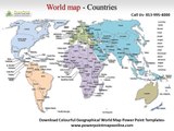 Online Colorful Geographical World Map Powerpoint