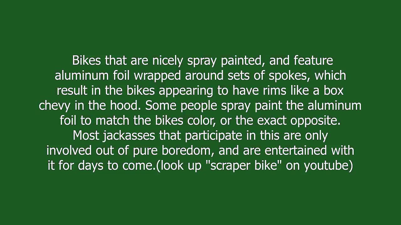 scraper bike meaning and pronunciation video Dailymotion