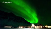 Northern Lights time-lapse filmed over Iceland