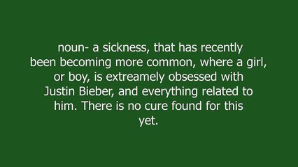 Bieber Fever meaning and pronunciation