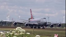 Cargolux - Boeing 747-8 F - Crosswind landing at AMS Schiphol (LX-VCD)  Crosswind Landing