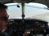 PA28 landing - Lydd (EGMD) circuit and crosswind landing.  Crosswind Landing