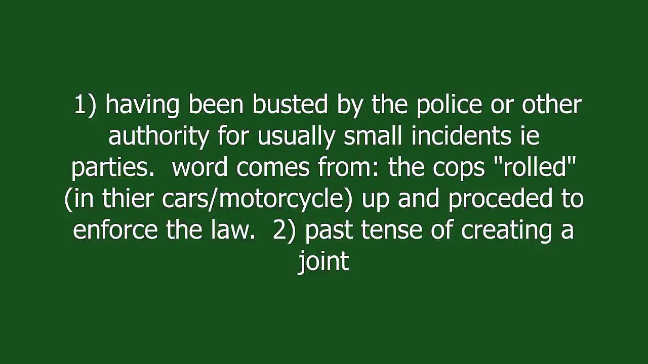 rolled meaning and pronunciation
