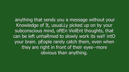 Subliminal Message meaning and pronunciation