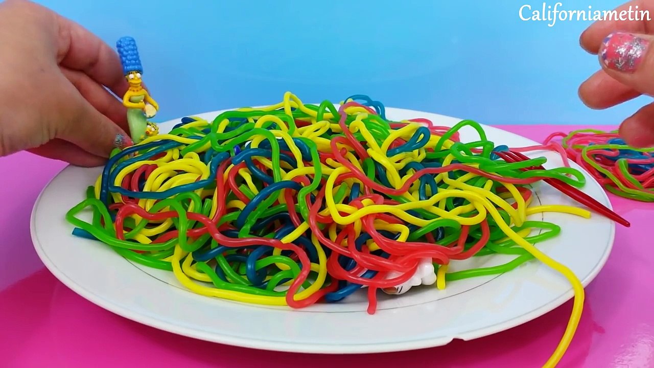 Rainbow Spaghetti Surprise Shopkins Spiderman Teletubbies The Simpsons Cars Mickey Mouse Hello Kitt