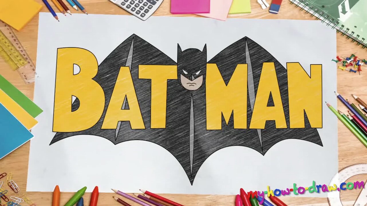 How to draw the Batman Logo - Old Retro Vesion