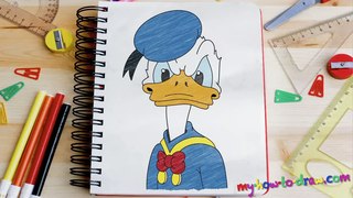 How to draw Donald Duck 01 - Easy Drawing Lessons