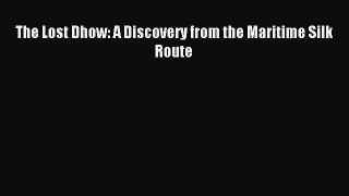 (PDF Download) The Lost Dhow: A Discovery from the Maritime Silk Route Read Online