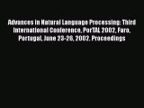 [PDF Download] Advances in Natural Language Processing: Third International Conference PorTAL