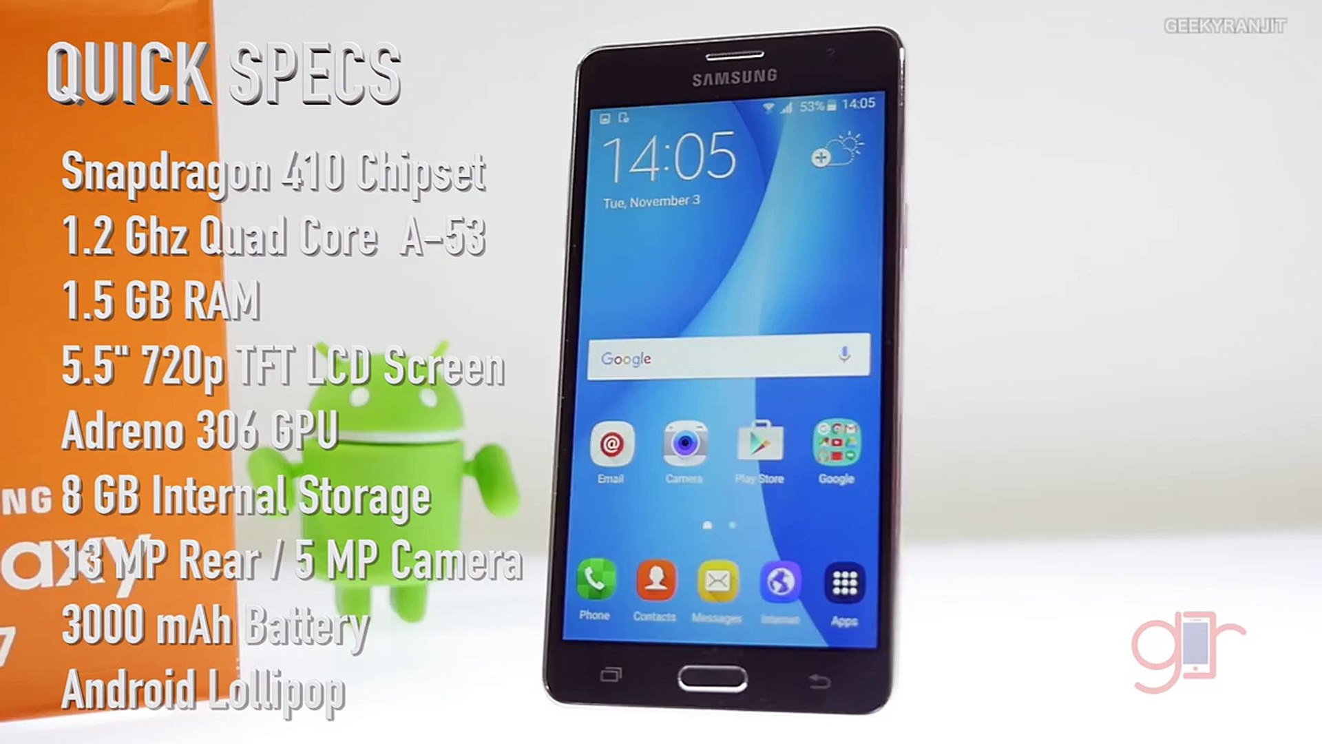 Samsung Galaxy On7 Smartphone Unboxing --Official-Review- by- SONY MOBILES INFO
