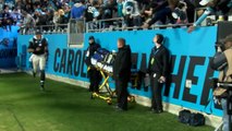 Cam Newton Tries To Steal Fans Bucs Jersey, Falls Pulls Back, Cam Falls On Face