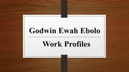 Godwin Ewah Ebolo Work Profiles