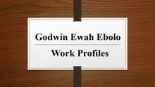 Godwin Ewah Ebolo Work Profiles