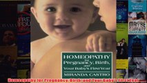 FREE PDF  Homeopathy for Pregnancy Birth and Your Babys First Year FULL DOWNLOAD