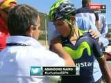 Segunda caída de Nairo Quintana lo obliga a retirarse de la Vuelta a España 2014