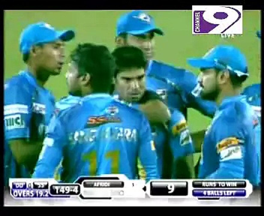 Dhaka VS Sylhet BPL Last Exciting Over Shahid Afridis Boom Boom Batting Match 27 BPL cricket 2015
